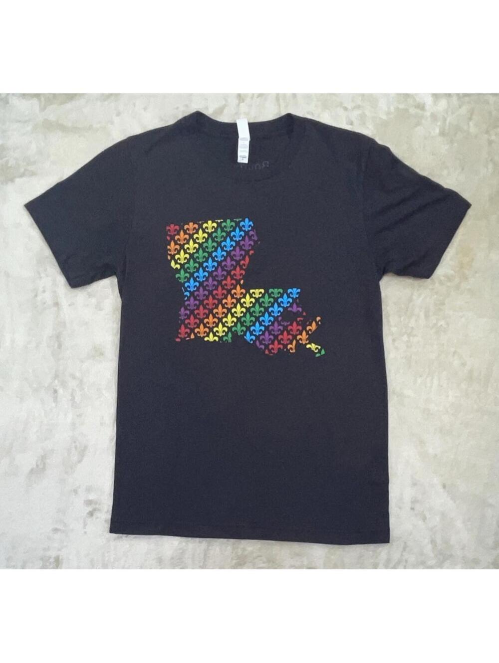 New Orleans Bourbon Pride Women’s Gray T-Shirt Sz Small Rainbow LGBTQ+ Louisiana